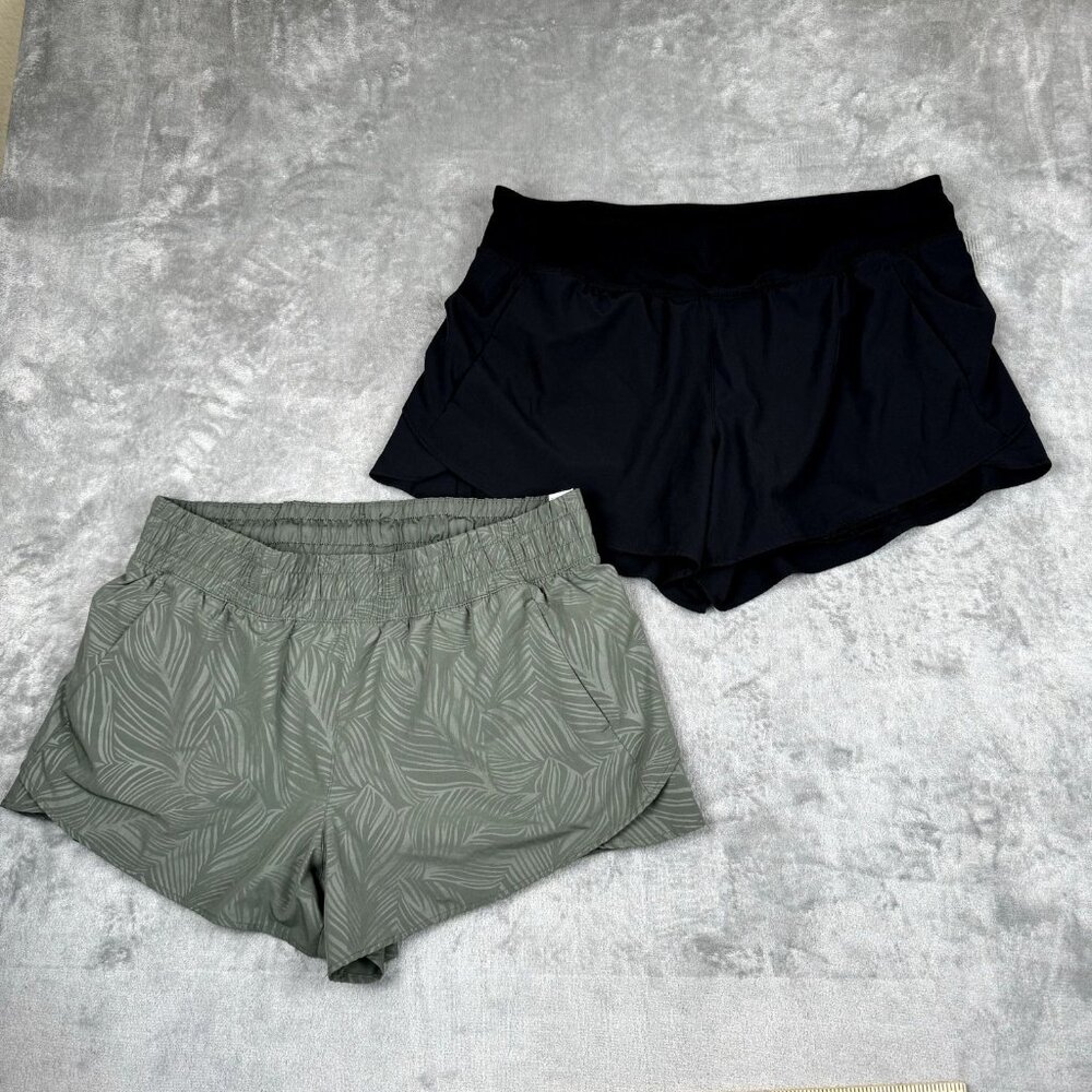 Avia Women's XL (16-18) Athletic Shorts Attached Biker Shorts High Rise 2 Pair